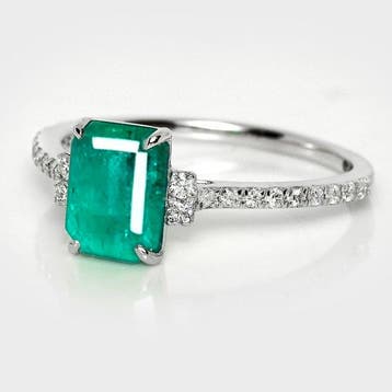 Zonder minimumprijs - Ring - 14 karaat Witgoud, IGI 1,42 ct, Handtassen en Accessoires, Ringen, Nieuw