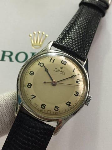 Rolex - Marconi Art-Deco Dial Bitono Arábigo - Zonder