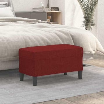 vidaXL Bankje 70x35x41 cm stof wijnrood, Verzenden, Nieuw