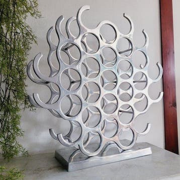Michael Noll - Wijnrek - 31 flessen - Gepolijst Aluminium