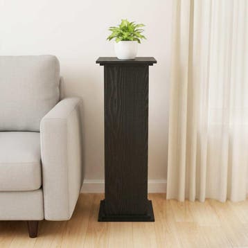 vidaXL Plantenstand Zwart eiken 33 x 33 x 100 cm Bewerkt, Tuin en Terras, Verzenden, Nieuw