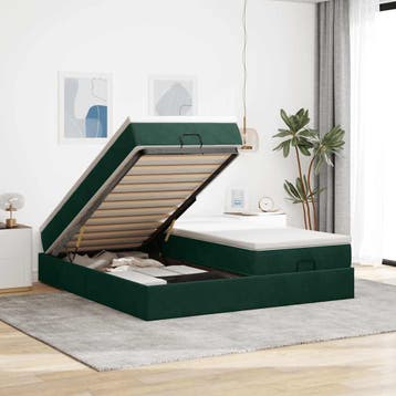 vidaXL Ottoman bed met matrassen 200x200cm fluweel, Huis en Inrichting, Verzenden, Nieuw