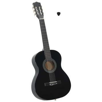 vidaXL Gitaar klassiek beginner en kinderen 3/4 36 zwart, Verzenden