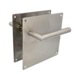 Deurklink op vierkante plaat 180 mm rvs, Doe-het-zelf en Bouw, Deuren en Vliegenramen, Nieuw