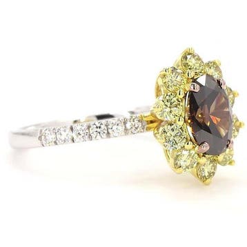 Bague tendance - 18 carats Or blanc, Or jaune - 1.73ct. tw., Bijoux, Sacs & Beauté