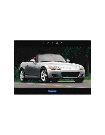 1999 HONDA S2000 LEAFLET ENGELS, Boeken, Auto's | Folders en Tijdschriften, Ophalen of Verzenden, Nieuw