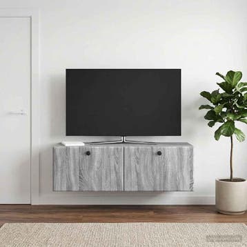 vidaXL Wandmontage TV-kast 98 x 31 x 30 cm Grijs Sonoma, Verzenden, Nieuw