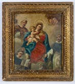 Italiaanse school (XVIII) - Madonna con Bambino in trono e