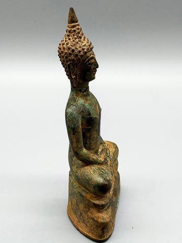 Bronze Buddha Statue – Buddha in Meditationshaltung (Dhyana, Antiquités & Art