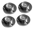 Set van 4 ronde waterpassen in aluminium behuizing (30x20x1, Verzenden, Nieuw