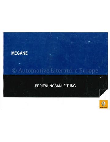 2013 RENAULT MÉGANE INSTRUCTIEBOEKJE DUITS