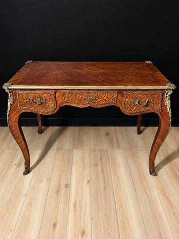 Schrijftafel - Brons, Edelhouten parket