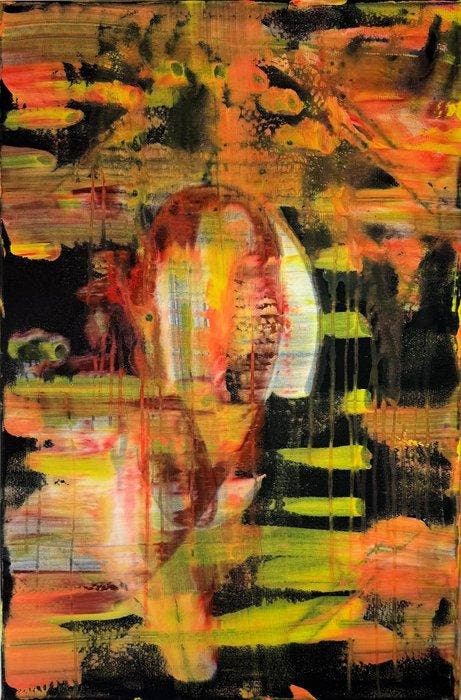 Karl Lagasse - GRAND TABLEAU Mask IN, Antiek en Kunst, Kunst | Schilderijen | Modern