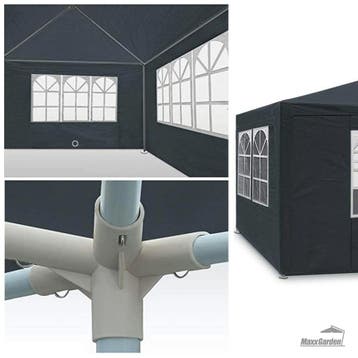 MaxxGarden Partytent 3x4m - met Zijwanden - Antraciet (Tuin), Ophalen of Verzenden, Nieuw