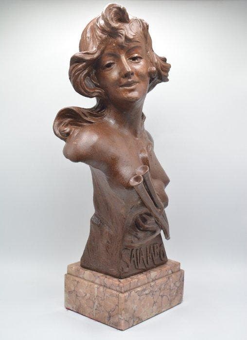 Franz Iffland (1862-1935) - Buste, Busto de Salammbô - 35 cm, Antiek en Kunst, Kunst | Designobjecten
