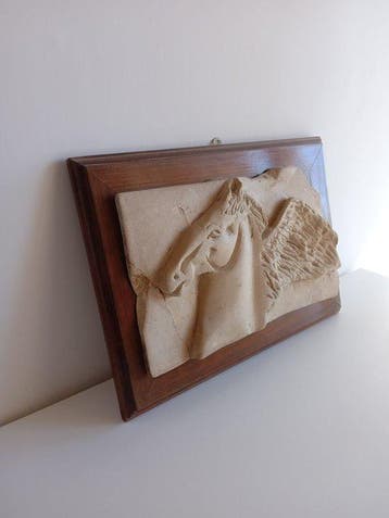 Sculpture, PEGASO - 29 cm - Pierre