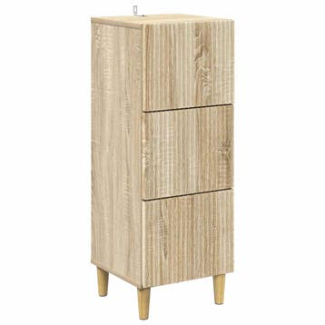 vidaXL Ladekast Sonoma Eiken 33 x 34,5 x 90 cm Bewerkt hout, Verzenden