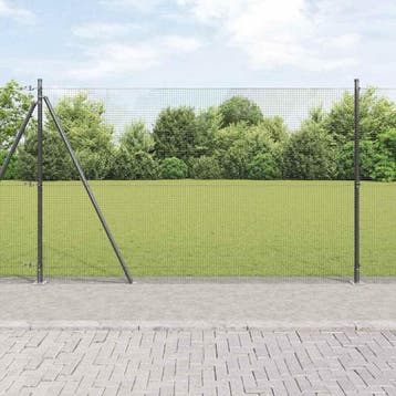 vidaXL gelast draadhek met betonnen voetstuk 25 x 1,4 m, Verzenden