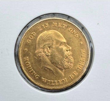 Nederland. Willem III. 10 Gulden 1875, Postzegels en Munten, Munten | Nederland