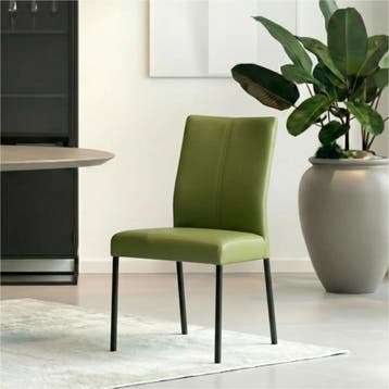 Leren eetkamerstoel Comfort - Toledo Apple Green (groen) -, Huis en Inrichting, Overige kleuren, Nieuw, Leer, Ophalen of Verzenden