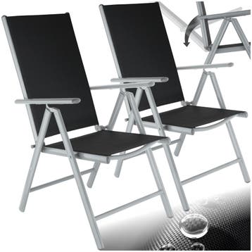 Opvouwbare tuinstoelen met verstelbare rugleuning, gaas, Verzenden, Nieuw