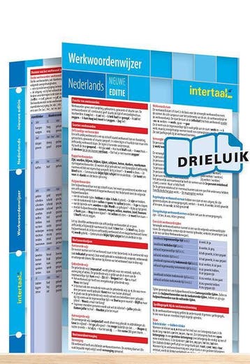 Werkwoordenwijzer Nederlands - nieuwe editie uitklapkaart, Boeken, Schoolboeken, Verzenden, Zo goed als nieuw, Intertaal