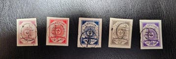 Europa 1919 - 5 zeldzame postzegels uit de periode van de