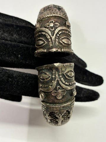 Tribal Makara armband - Madhya Pradesh/Rajasthan - Zilver -