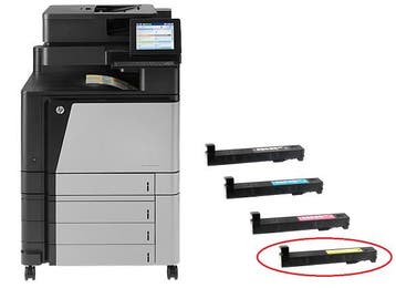 Second Hand HP - Huismerk Toner M880 Yellow LTM880Y (CF302A), Computers en Software, Ophalen of Verzenden, Zo goed als nieuw, Cartridge