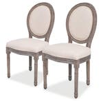 2x Stoelen stof cremekleur | Tweede Kansje | OP = OP, Huis en Inrichting, Twee, Overige kleuren, Verzenden, Nieuw