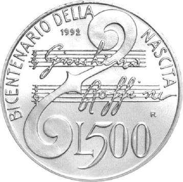 Italie. 500 Lire 1992 200th Anniversary of the birth of