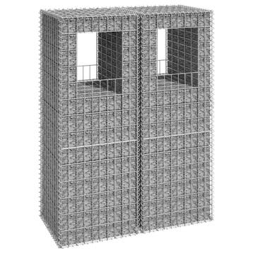 vidaXL Schanskorf palen 2 st 50x50x140 cm ijzer, Jardin & Terrasse, Verzenden