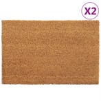 vidaXL Deurmatten 2 st 40x60 cm getufte kokosvezel naturel, Verzenden