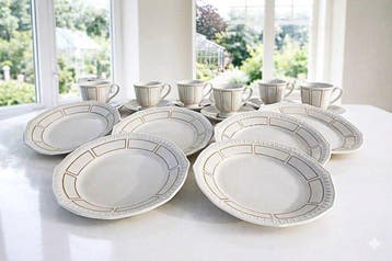 Weimar porcelain - Ontbijtservies (18) - Porselein
