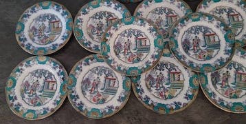 Boch Frères - Serveerschaal (12) - CANTON – B. F. -, Antiquités & Art