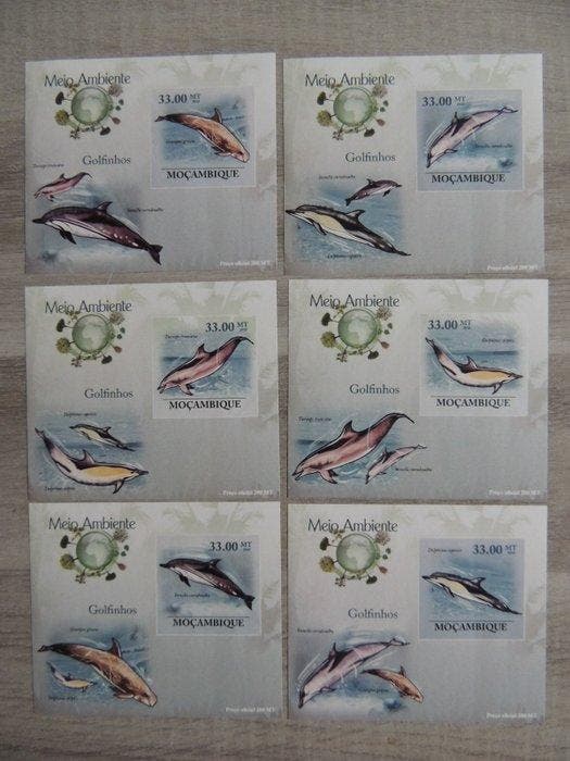 Mozambique - Selectie van 95 blokken waarvan niet getand &, Postzegels en Munten, Postzegels | Amerika