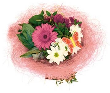 Boekethouder Sisal Roze excl. decoratie 30 cm, Huis en Inrichting, Nieuw