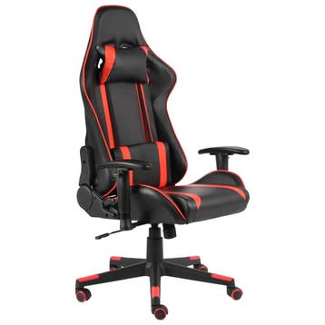 vidaXL Gamestoel draaibaar PVC rood, Verzenden