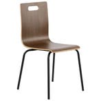 Stoel | DANNE | Houtlook (Walnoot) | Zwarte Poten |, Verzenden, Nieuw in verpakking