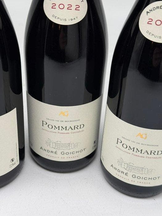 2022 André Goichot - Pommard - 3 Flessen (0.75 liter), Verzamelen, Wijnen