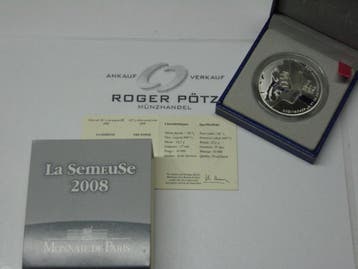 Frankreich 1,50 Euro 2008 Saeerin zilver Pp zilver, Verzenden, België