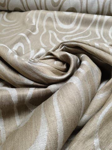 Zuiver linnen jacquard E741 maat 6. 80×1,40 m - Textiel -