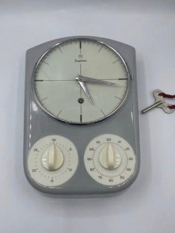 Wandklok - Junghans - Vintage Keramiek, Glas - 1950-1960