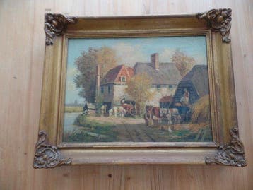 P. Wagemans (1879-1955) - Arbeiders op de boerderij