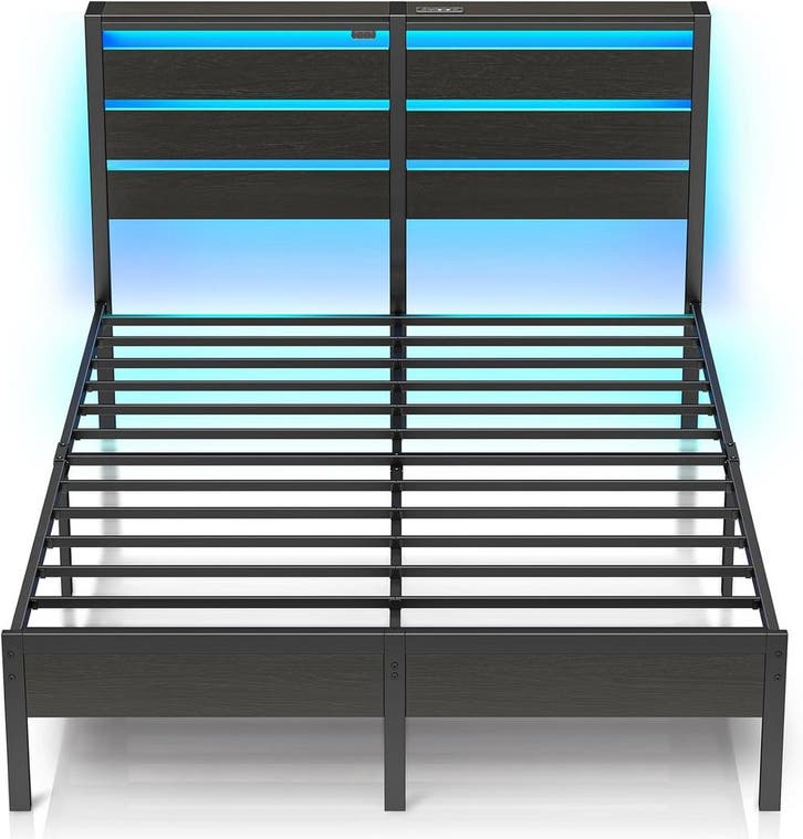 Bedframe met lattenbodem - 120x200 cm - Metaal - Zwart - Rol, Maison & Meubles, Chambre à coucher | Lits, Envoi