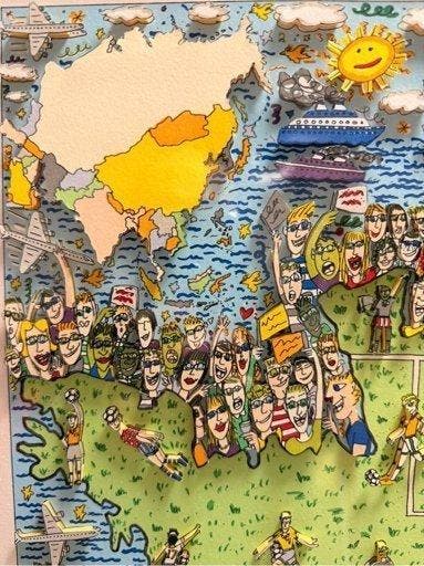 James Rizzi (1950-2011) - The World Will Be Watching, Antiek en Kunst, Kunst | Designobjecten