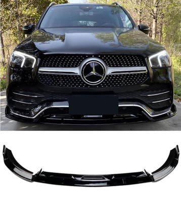 Glanzend Zwarte Voorspoiler voor Mercedes-Benz GLE (W167/C16, Verzenden, Nieuw