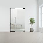 Glazen binnendeur met zijlicht zonder kozijn zwart beslag-Re, Verzenden, Nieuw