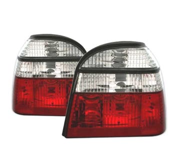 FEUX ARRIÈRE POUR VOLKSWAGEN VW GOLF 3 91-97 ROUGE BLANC, Verzenden