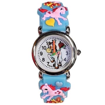 Fako - Kinderhorloge - 3D - Eenhoorn Jolly – Lichtblauw, Verzenden, Nieuw